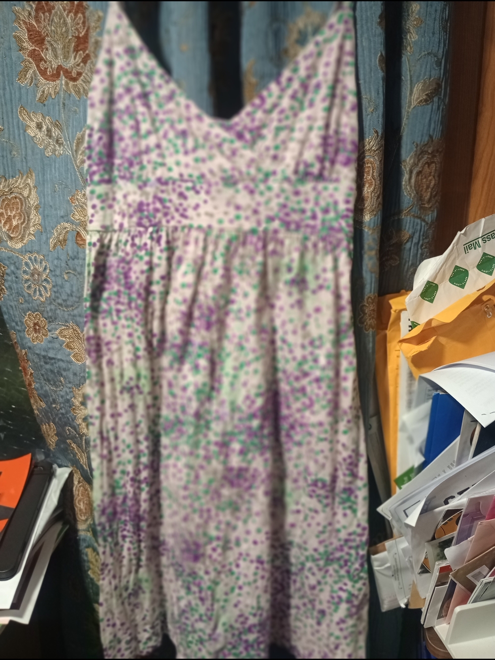 Old Navy Purple and Green Floral Mini Dress